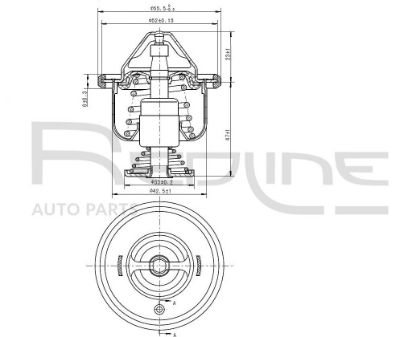 slika 55TO004-Termostat Citroën-Daihatsu-Peugeot 107-Toyota Aygo (B1)-Yaris (P9)-Yaris (P1)-Yaris (P13)-zamenski rezervni deo