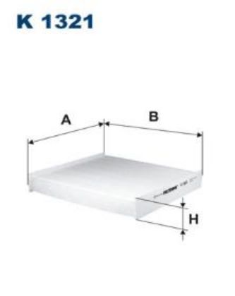 slika K1321-Filter kabine Alpine-Dacia-Lada-MITSUBISHI-Nissan-Renault-zamenski rezervni deo