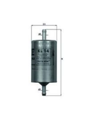 slika KL14-Filter goriva Alfa Romeo-Citroën-Fiat-Geely-Innocenti-Isuzu-Lancia-Opel-Peugeot-zamenski rezervni deo