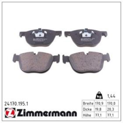 slika 24170.195.1 Pločice kočione prednje BMW X4 F26-BMW X5 E70-BMW X5 F15-F85-BMW X6 E71-E72-VMW X6 F16-F86 -zamenski rezervni deo