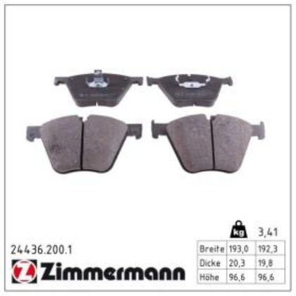 slika 24436.200.1 Pločice kočione prednje Alpina B6 F06-BMW 5  F07-BMW 7  F01-F02-F03-F04-BMW X5  E70-BMW X5  F15-F85-BMW X6 E71-E72-BMW X6  F16-F86-zamenski rezervni