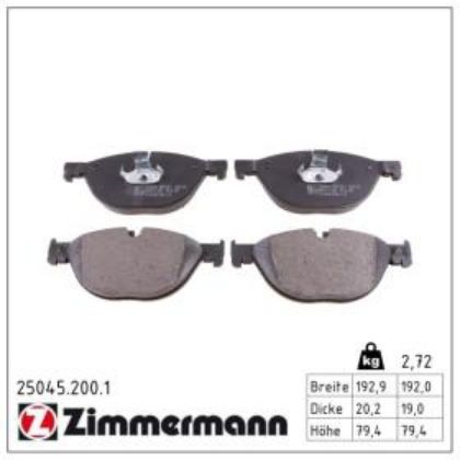 slika 25045.200.1 Pločice kočione prednje BMW 5 Gran Turismo F07-BMW 5 F10-F11-BMW 6 Gran Coupe F06-BMW 6 Kabriolet-F12-BMW 6 Kupe  F13-BMW 7 F01-F03-F04-zamenski rezervni deo