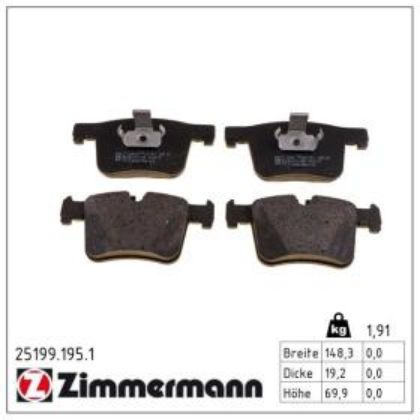 slika 25199.195.1 Pločice kočione prednje BMW 1 F20-F21-BMW F22-F23-F87-BMW 3 F30-F31-F34-F80-BMW 4 F32-F33-F82-F83-BMW 4 Gran Coupe F36-BMW X3 F25-BMW X4 F26-zamenski rezervni deo