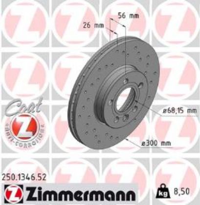 slika 250.1346.20 Disk kočioni Ford Galaxy WGR-Seat Alhambra 7V8-7V9-Vlkswagen Sharan 7M8-7M9-7M6-zamenski rezervni deo