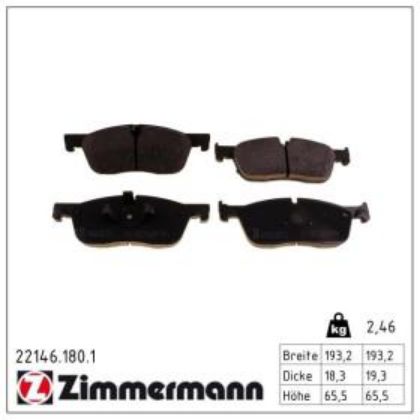 slika 22146.180.1 -Pločice kočione prednje - Land Rover Discovery Sport L550- Land Rover Range Rover Evoque L538 - Land Rover Range Rover Evoque L551 - Jaguar E-Pace X540-zamenski rezervni deo