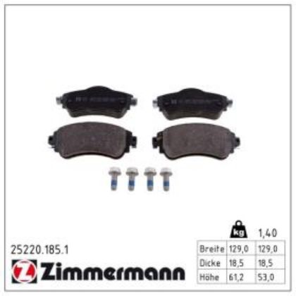 slika 25220.185.1-Pločice kočione prednje Citroen C4 II  1.2 THP-1.4 VTi-1.6 HDI-1.6 BlueHDi-zamenski rezervni deo