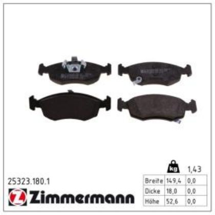 slika 25323.180.1-Pločice kočione prednje Fiat Panda 312  0.9-1.2-1.3 D Multijet-Lancia Ypsilon 312 0.9-1.2-1.3 DMultijet-zamenski rezervni deo