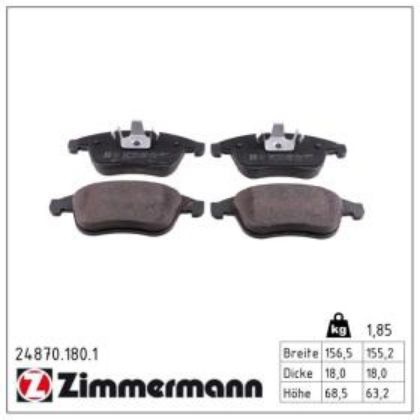 slika 24870.180.1-Pločice kočione prednje Renault Laguna 3  2.0 dCi-3.0 dCi-3.5 V6-Renault Latitude 3.0 dCi-zamenski reezrvni deo