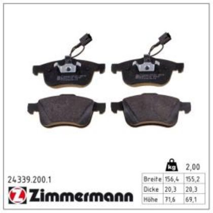 slika 24339.200.1-Pločice kočione prednje Alfa Romeo 159 1.8 MPI-1.9 JTS-1.9 JTDM-2.2 JTS-Alfa Romeo Brera 1.8 TBi-2.2 JTS-2.4 JTDM-Alfa Romeo Spider 1.8 TBI-2.2 JTS-2.4 JRDM-