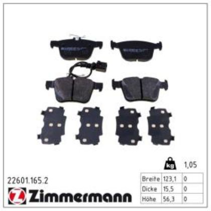 slika 22601.165.2-Pločice kočione zadnje Audi A3 8VS-8VM-Audi A3 Sportback 8VA-8VF-Audi Q3 F3B-Audi TT FV3-FVP-Audi TT Roadster FV9-FVR-zamenski rezervni deo