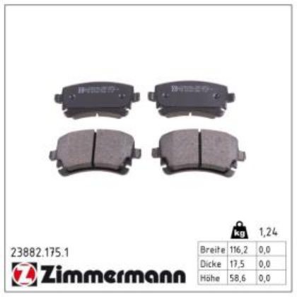 slika 23882.175.1-Pločice kočione zadnje Audi A4 B6-Audi A4 B7-Audi A6 C5-Audi A6 C6-Audi A8 D3-zamenski rezervni deo