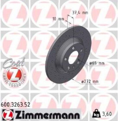 slika 600.3263.52-Disk kočioni zadnji Audi A1 30 TFSI-Volkswagen Polo 6  1.0-1.0 MPI-1.0 TGI-1.0 TSI-1.5 TSI-1.6 TDI-2.0 GTI-zamenski rezervni deo