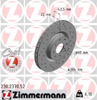 slika 230.2370.20-Disk kočioni prednji Fiat Grande Punto-Fiat Punto Evo-Fiat Punto 3-Opel Adam-Opel Corsa D-Opel Corsa E-zamenski rezervni deo