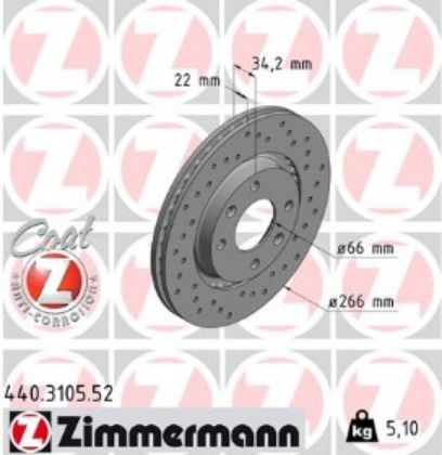 slika 440.3105.52-Disk kočioni prednji Citroen Berlingo-Citroen C2-Citroen C3-Citroen C4-Citroen C5-DS3-Citroen Xsara-Opel Corsa FOpel Rocks-e -Peugeot 206-Peuegeot 207-Peugeot 208-Peuegot 301-Peugeot 307